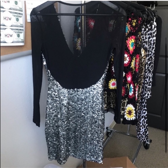 Silver Sequin Dress - Picture 3 of 4